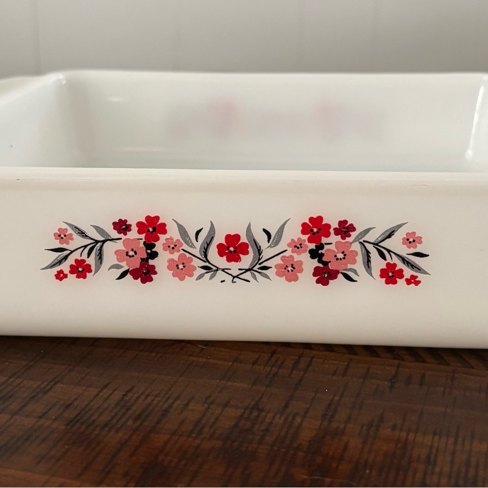 Fire King Primrose Square Baking Pan 8 in